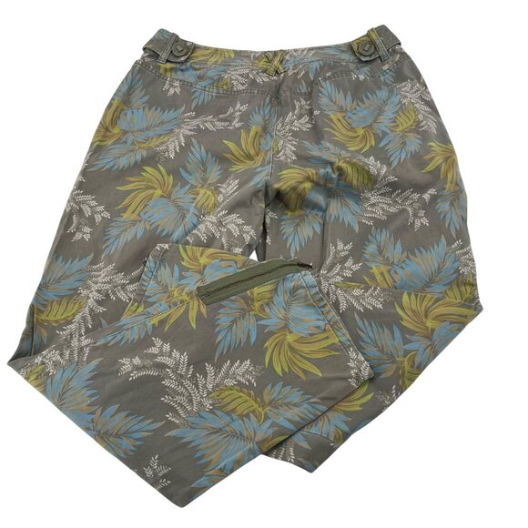 Liz Claiborne Womens Tropical Print Pants Size 12 Cotton Zip Hem & Pockets - Picture 9 of 9